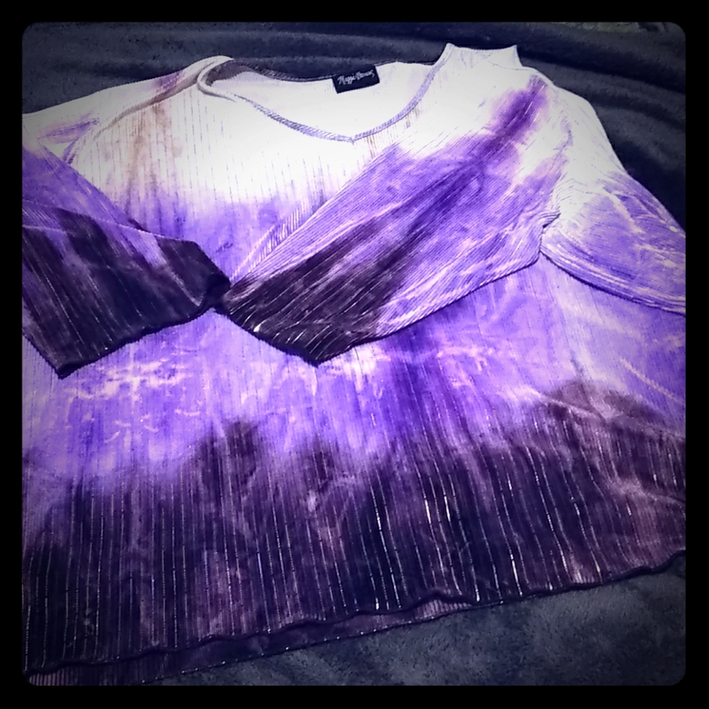 A purple sparkle tunic